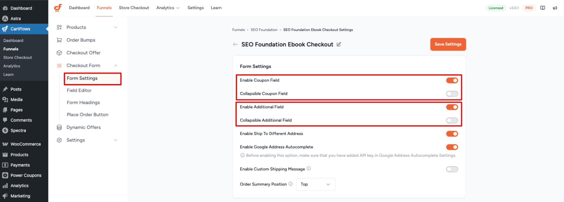 Collapsible Coupon Additional Field