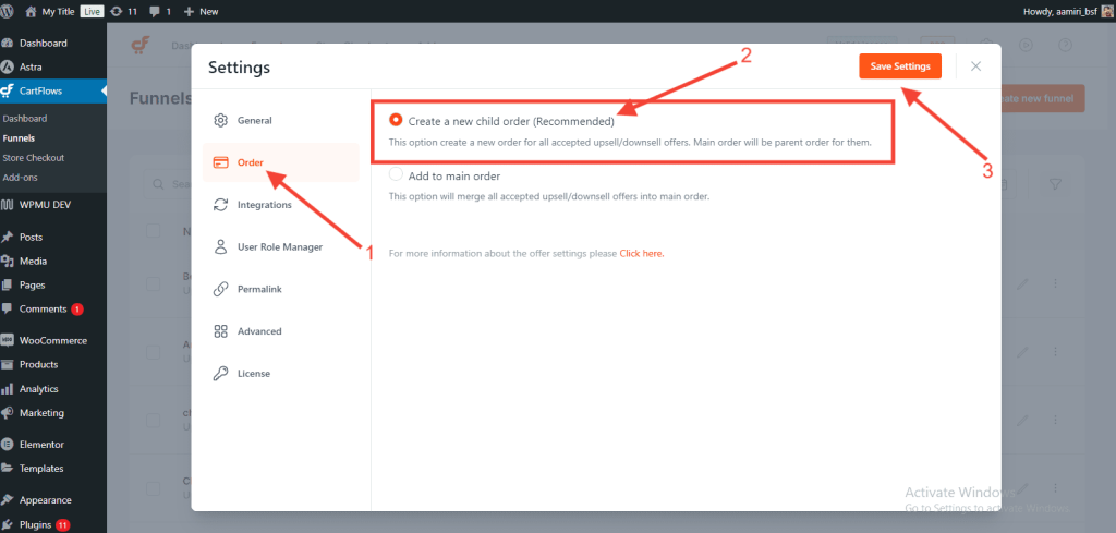 Cartflows Global Order Settings 1024x489