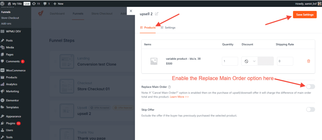 Cartflows Replace Main Order Product 1024x446