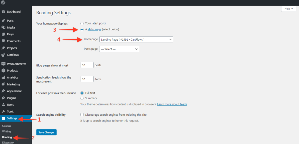 Cartflows Page As A Home Page 1024x493
