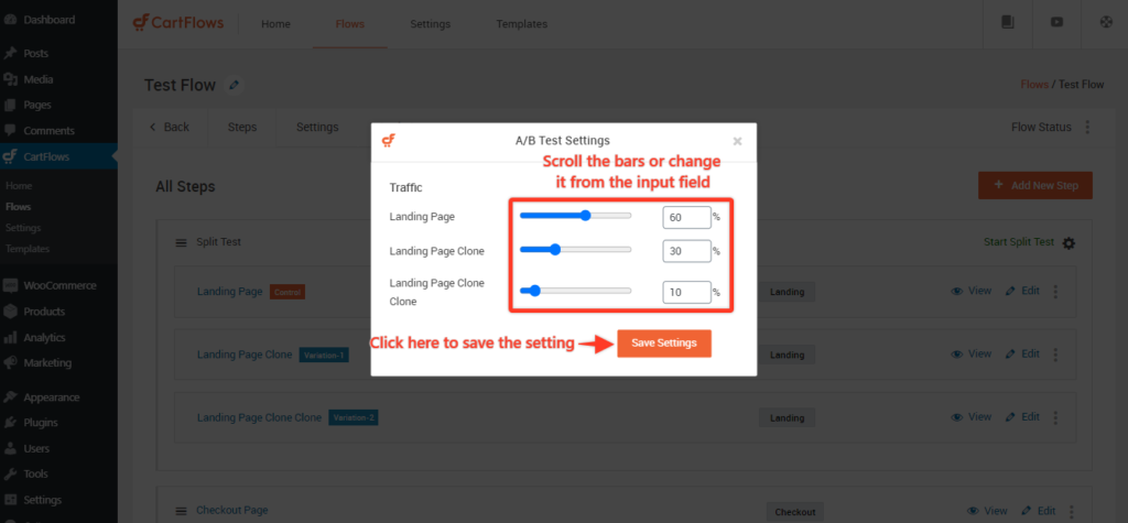 Cartflows Traffic Setting Options 1024x475