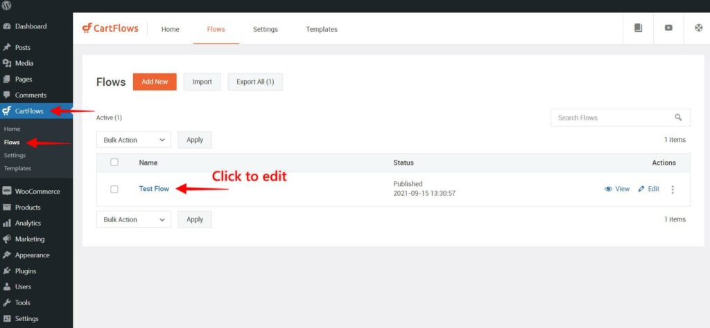 Cartflows Flow List Page 1024x474
