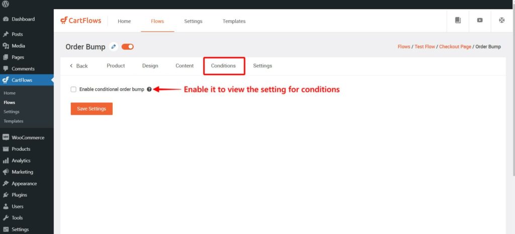 Cartflows Order Bump Conditions Tab 1024x466