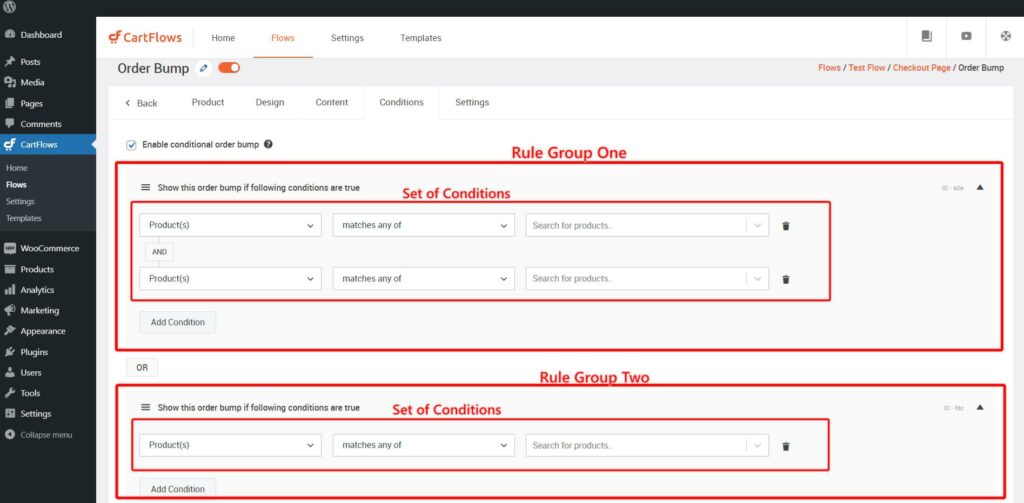 Cartflows Order Bump Setting 1024x503