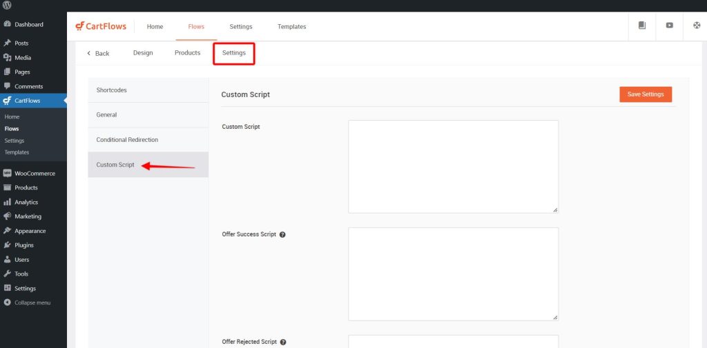Offers JS Triggers Shortcodes CartFlows offer custom script option