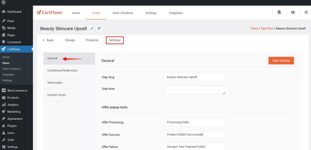 Cartflows Offer Settings Tab 1024x494