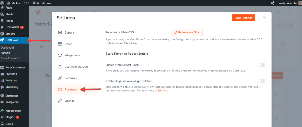 Cartflows Settings Advanced Tab 1024x432