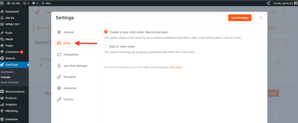 Cartflows Offer Settings 1024x425