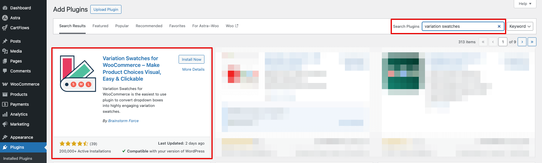 How to Install Variation Swatches for WooCommerce Search for Variation Swatches