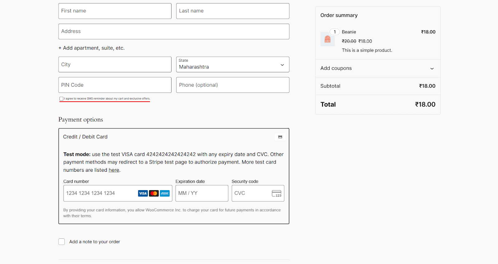 Privacy and unsubscribe option